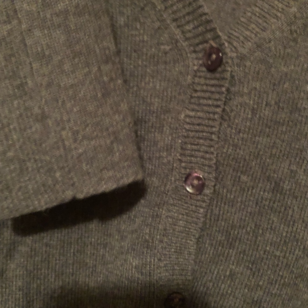 Zara Knit Button Up Cardigan Charcoal Grey Size Small - Picture 7 of 7